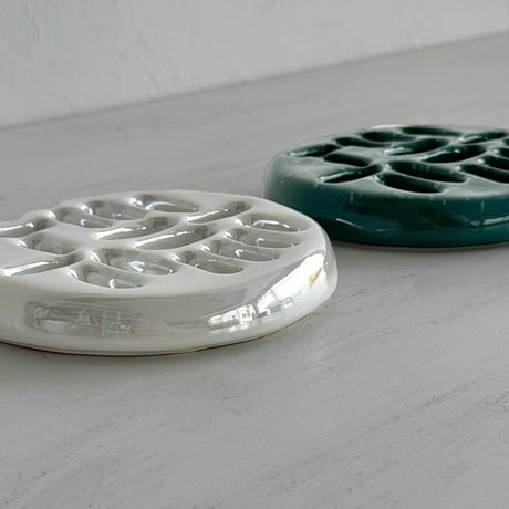 plate-03108　セラミック リングホルダーA アクセサリートレイ
