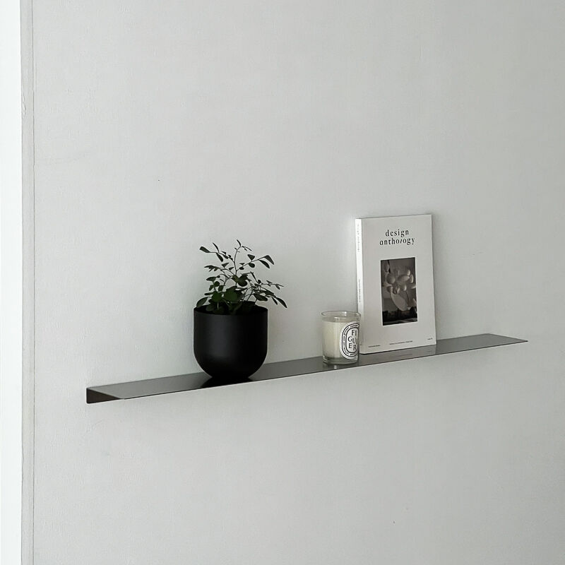 shelf-03033 シルバー ウォールラック ロング100cm | ART OF BLACK