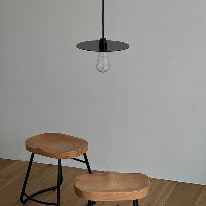 light-03195 クリアブラック フラットシェード ペンダントライト 口金