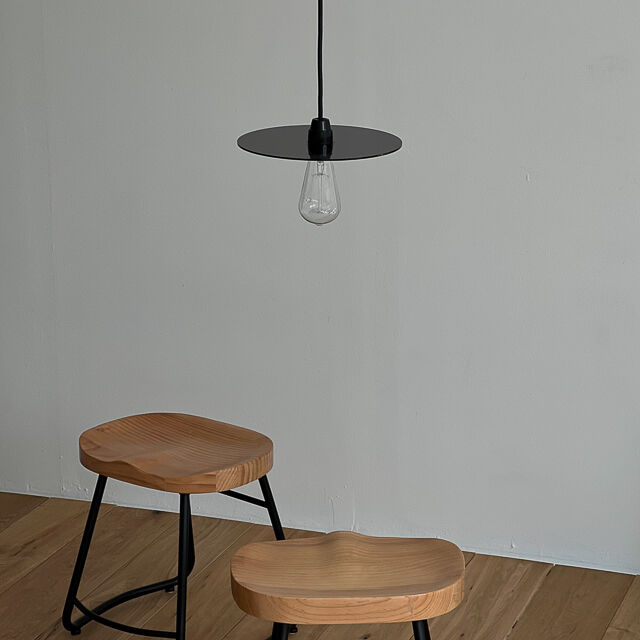 light-03195 クリアブラック フラットシェード ペンダントライト 口金