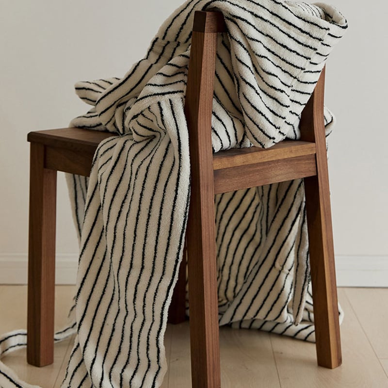 towel-03023 UNISEX ストライプ タオル バスローブ | ART OF BLACK