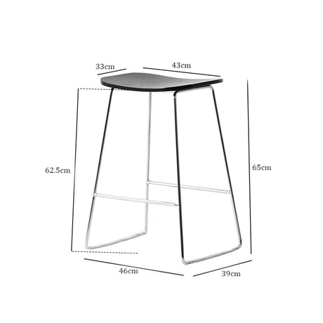 chair-03095　プライウッド スチールスタンド ハイチェア カウンタースツール