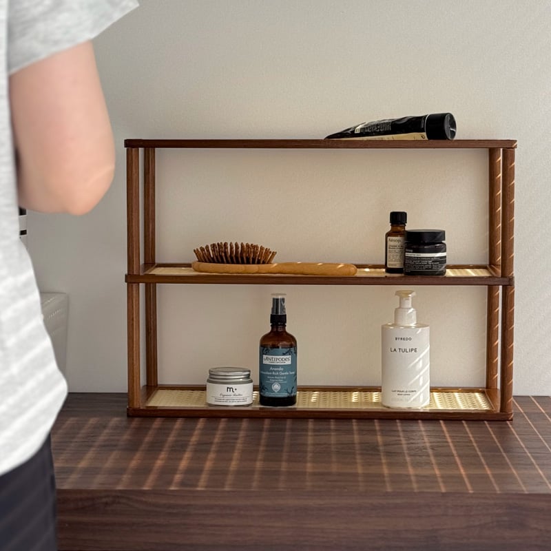 rack-03101 ラタン調 3段 ディスプレイラック | ART OF BLACK