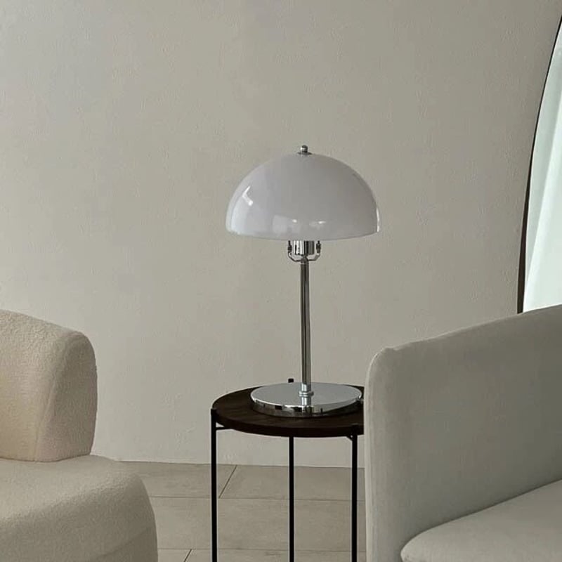 light-03143 USB semicircle ホワイトシェード テーブルランプ | A