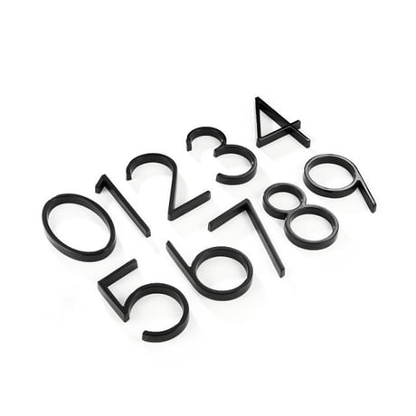 sign-03004　12,5cm ブラック スタッド付き 浮かし仕様 ハウスナンバー 数字