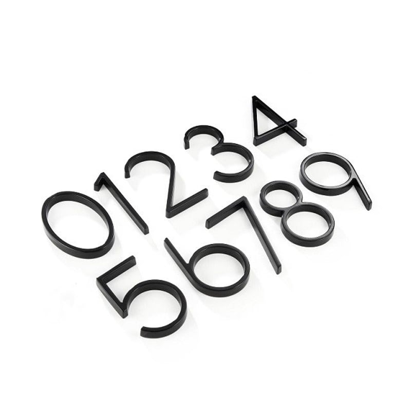 sign-03004 12,5cm ブラック スタッド付き 浮かし仕様 ハウスナンバー