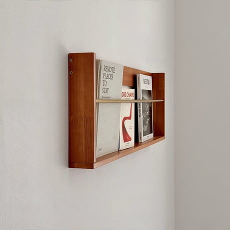 予約販売7月上旬～7月中旬頃発送予定　wallrack-03058　天然木 ウォール マガジンシェルフ W90cm