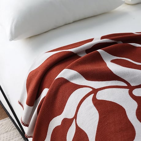 bedthrow-03001　Seaweed リバーシブル ベッドスロー ブランケット 130×180