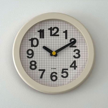 予約販売6月下旬～7月上旬頃発送予定　clock-03099　グリッドパターン ラウンド ウォールクロック 掛け時計 静音