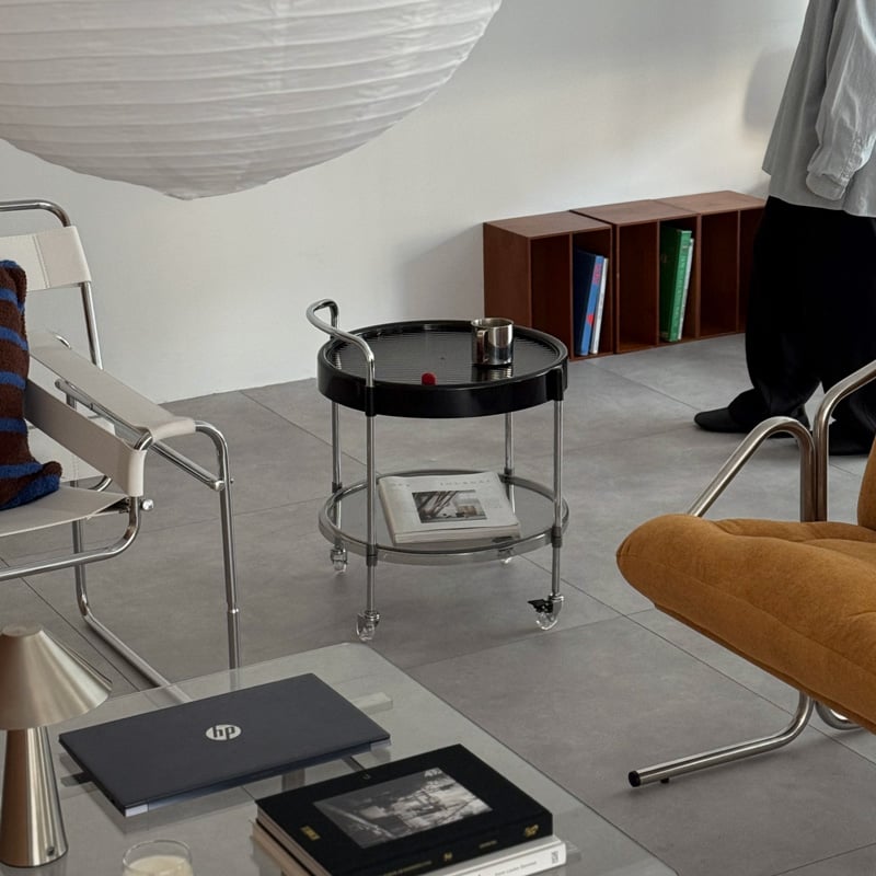 ミシレルトⅡ 専用ガラスワゴン 予約販売2月下旬～3月上旬頃発送予定 wagon-03038 クリア天板 収納付き