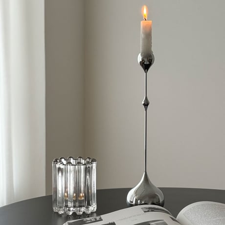 candle-03098　Drop シルバー キャンドルスタンド