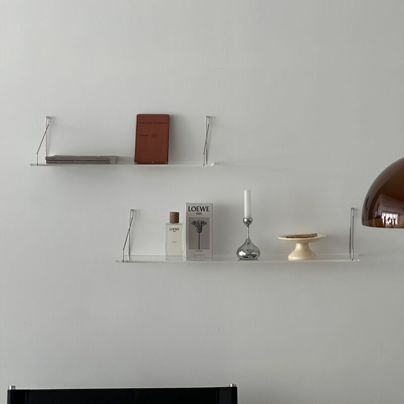 器 クロシオ 23407 アクリリックウォールシェルフ W60浅型2個組 メーカー