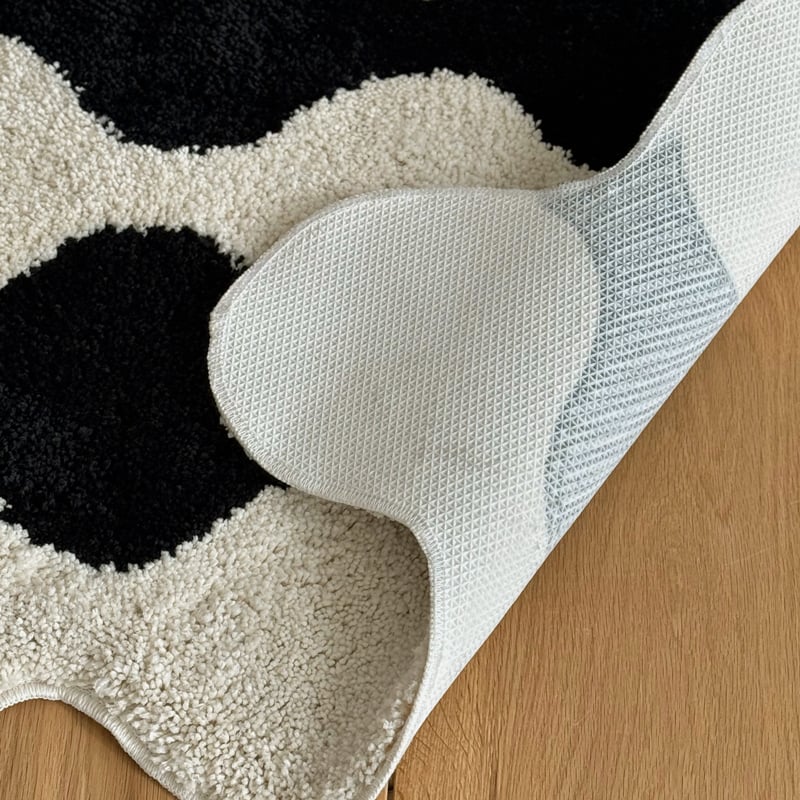 rug-03084 dot モノトーン デザインラグ 40cm×70cm / 60cm×105