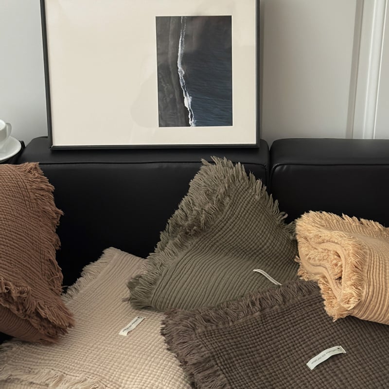 blanket-03049 フリンジ ぽこぽこダブルガーゼケット 200×150 | ART