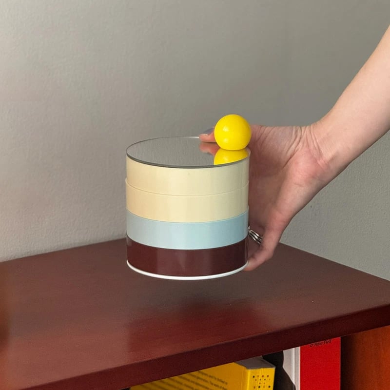 box-03062 蓋付き 回転 ラウンド小物ケース 4段 | ART OF BLACK