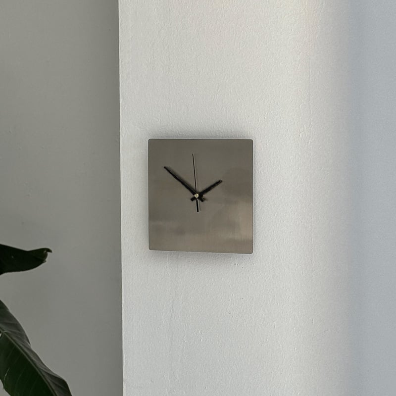 clock-03036 ステンレス 掛け時計 ラウンド スクエア 静音 | ART clock-03036 ステンレス 掛け時計 ラウンド スクエア 静音 | ART