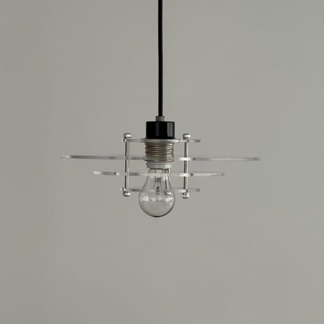 light-03208　クリア フラットレイヤーシェード Medium ペンダントライト 口金E26