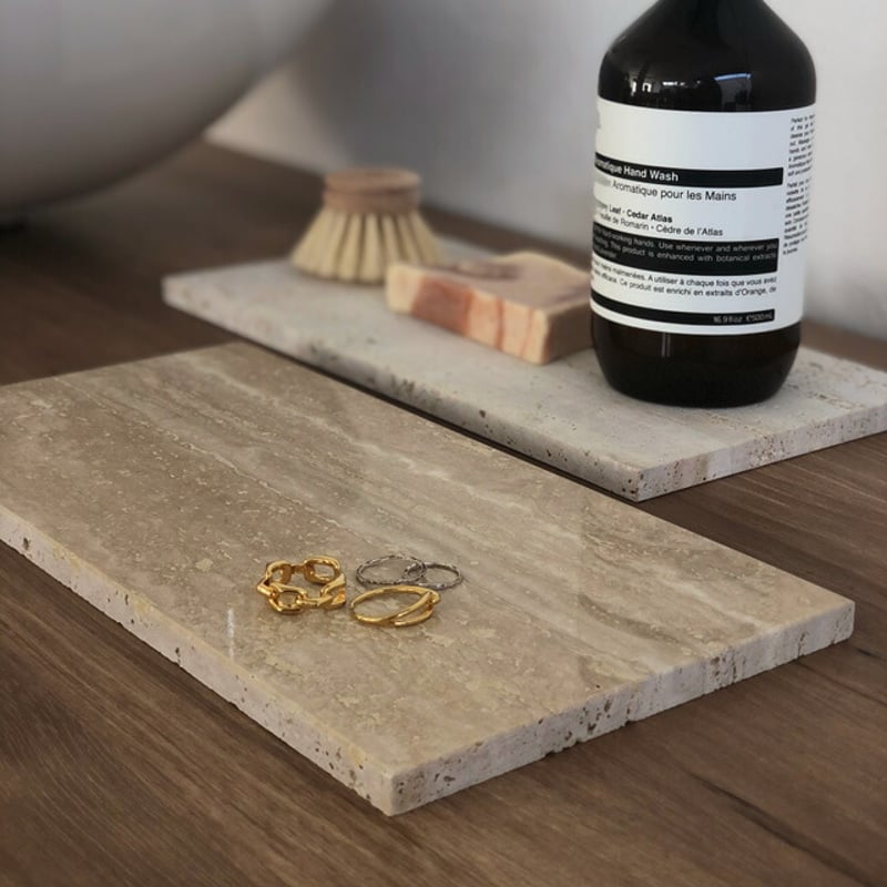 plate-03059 イタリア産 天然大理石 トラバーチン ストーン プレート