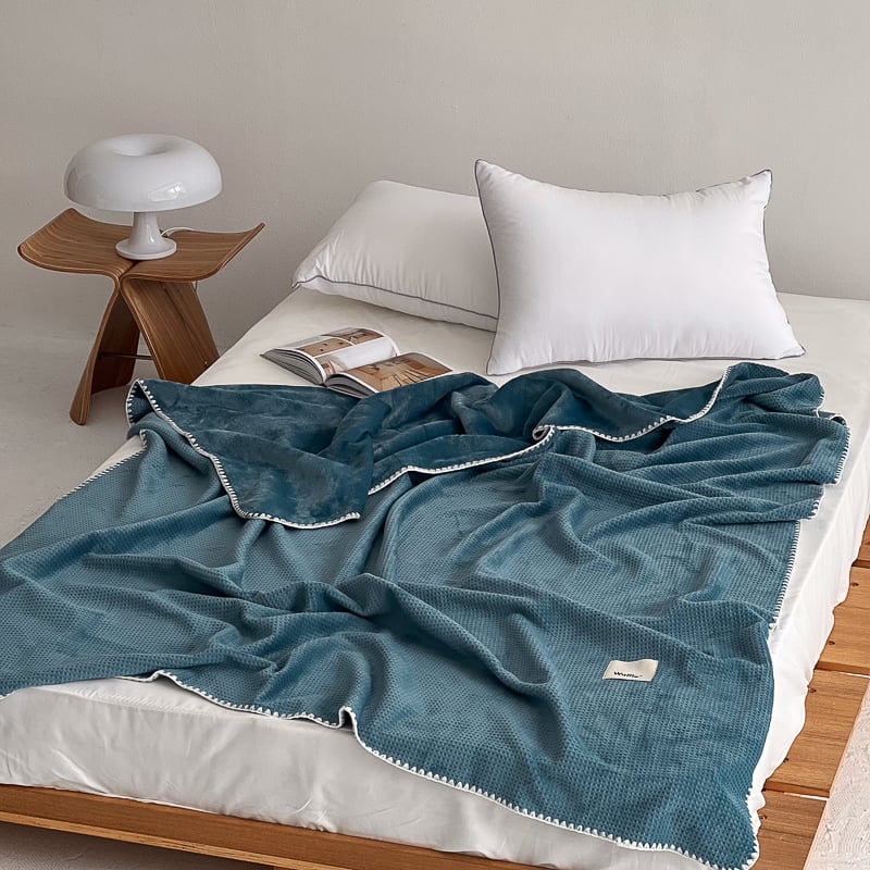 blanket-03048 カラーワッフル リバーシブル ブランケット 200×150 | A