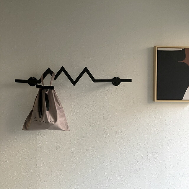 VARO,S.A. VALENTI ウォールハンガー wall-03007 アイアン バー ハンガー ブラック ウォール
