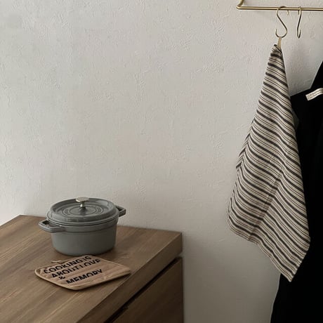 kitchen-03033　レタリング スクエア 鍋敷き ループ付き