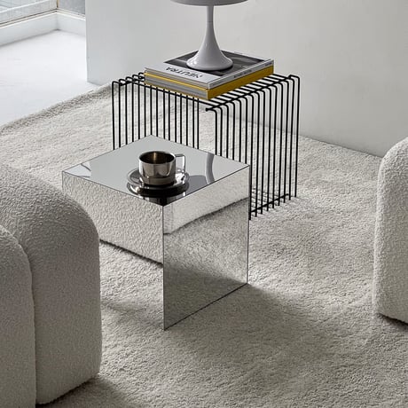 table-03170　アクリルミラー サイドテーブル