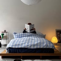 beddingsets-03156　light blue×navy ギンガムチェック 布団カバーセット