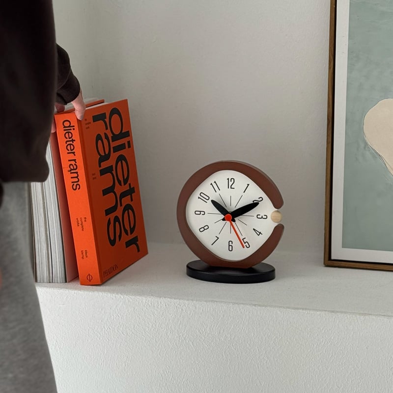 clock-03114 Brown / Blue ニュアンスデザイン テーブルクロック 置き時