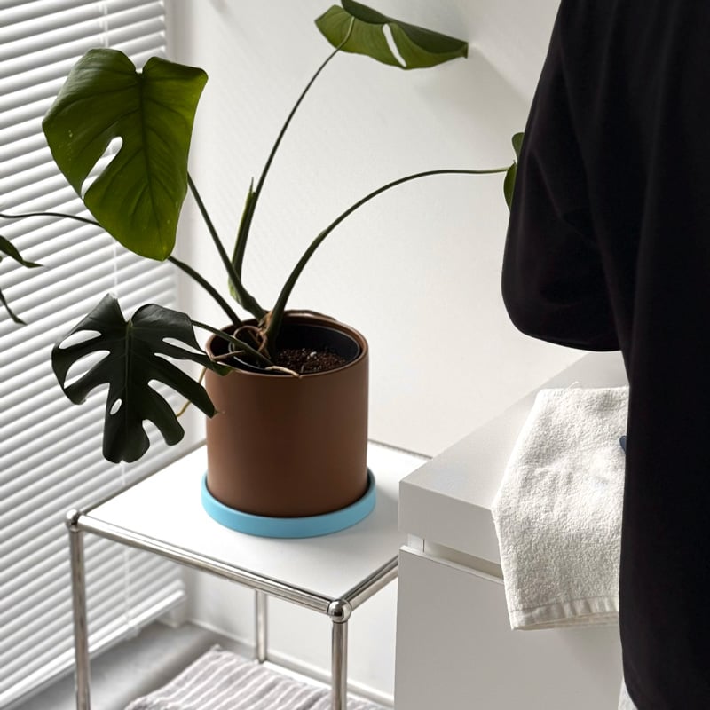 gardening-03037 brown×blue セラミックポット 6号 | ART OF