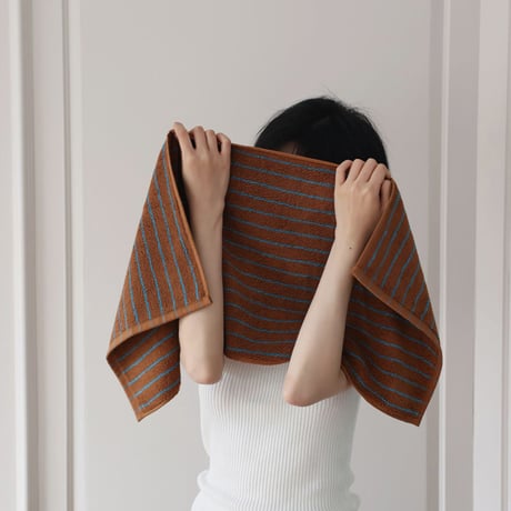 towel-03026　カラー ペンシルストライプ バスタオル フェイスタオル