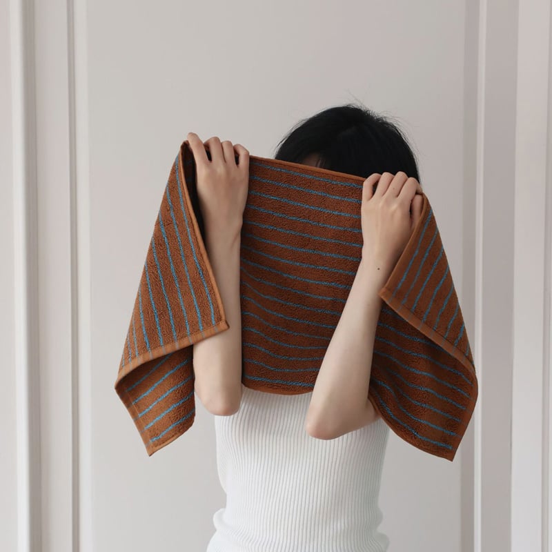 towel-03026 カラー ペンシルストライプ バスタオル フェイスタオル