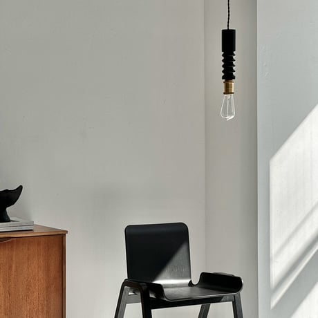 light-03275　B Type ウッドターニングランプ 真鍮ソケット ペンダントライト 口金E26