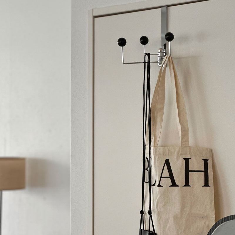 wall-03080 3連 スライドボールフック ドアハンガー | ART OF BLACK