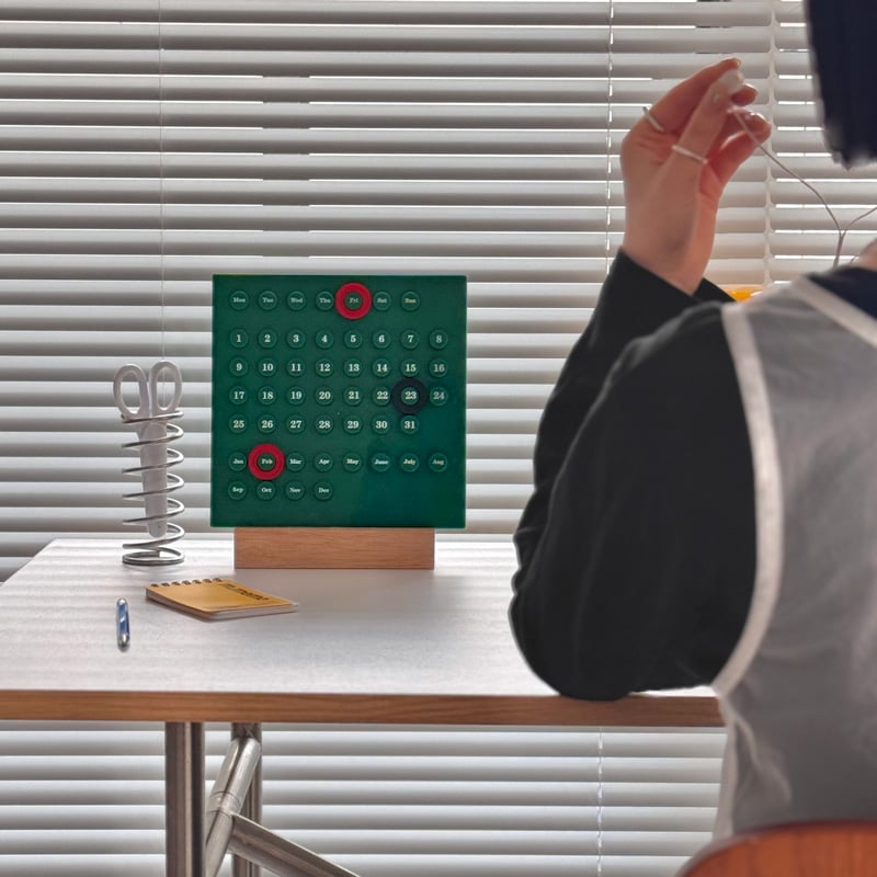  Manカレンダー calendar-03032 卓上 リング 万年カレンダー 20cm | ART OF BLACK