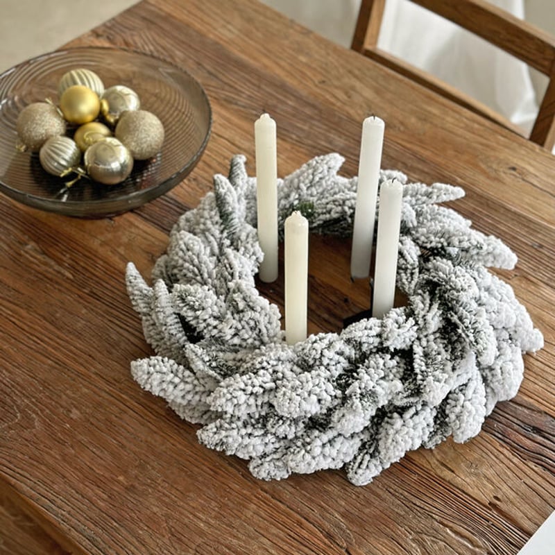 wreath-03001 クリスマスリース 40cm LEDライトガーランド付き wreath-03001 クリスマスリース 40cm LEDライトガーランド付き