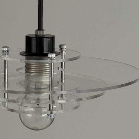 light-03208　クリア フラットレイヤーシェード Medium ペンダントライト 口金E26
