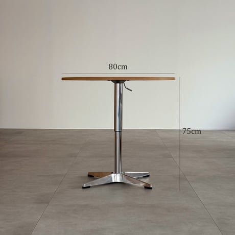 予約販売8月中旬～8月下旬頃発送予定　table-03181　昇降式 ラウンドテーブル ホワイト 直径80cm