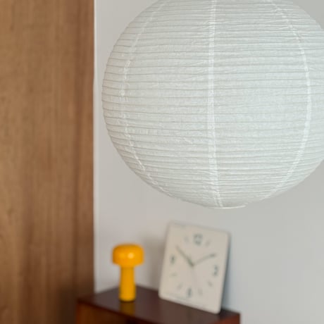 light-03383　ホワイト 細めピッチタイプ Rice Paper Shade Medium 50cm 和紙 ペンダントライト