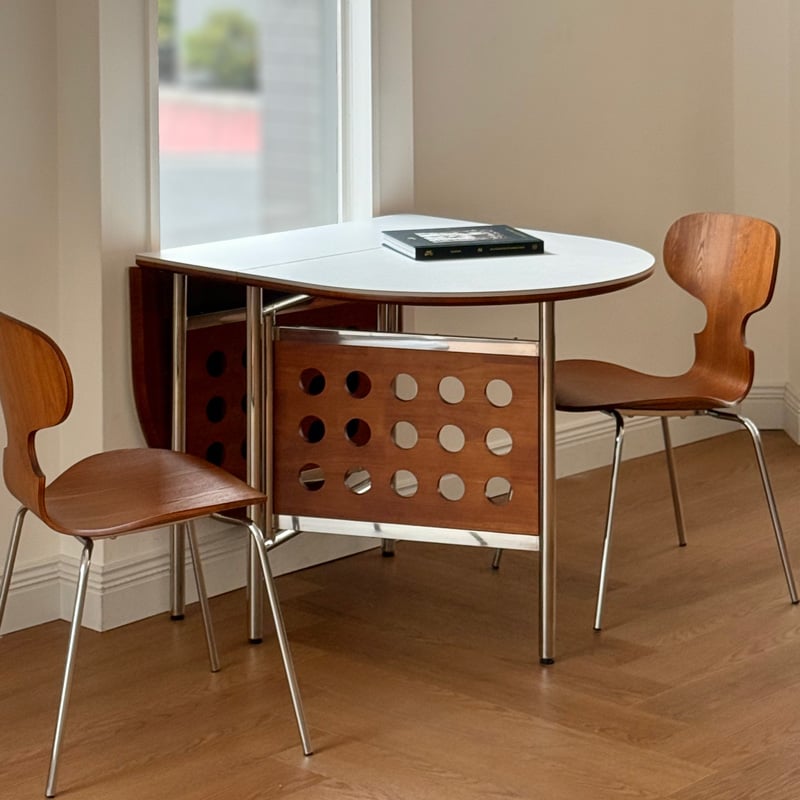 table-03212 受注販売 折り畳み オーバル天板 ホールレッグ ダイニング