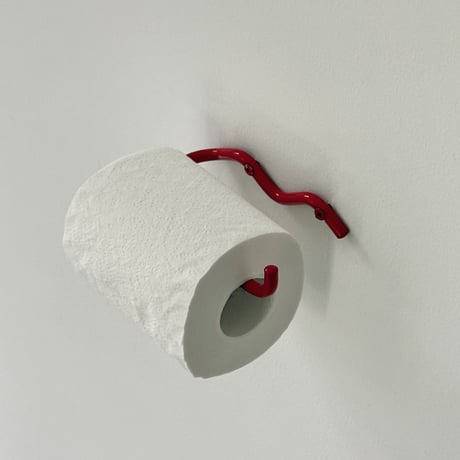 wall-03108　wave タオルハンガー トイレットペーパーホルダー レッド