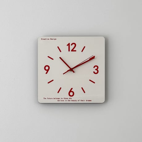 予約販売6月下旬～7月上旬頃発送予定　clock-03103　スクエア ウォールクロック 掛け時計 静音