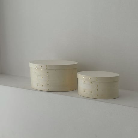 box-03011　大中2個セット 天然木 SHAKER BOX シェーカーボックス 無塗装 ナチュラル