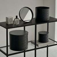 予約販売9月中旬～9月下旬頃発送予定　box-03051　大中小3個セット 天然木 ラウンド SHAKER BOX シェーカーボックス ブラック