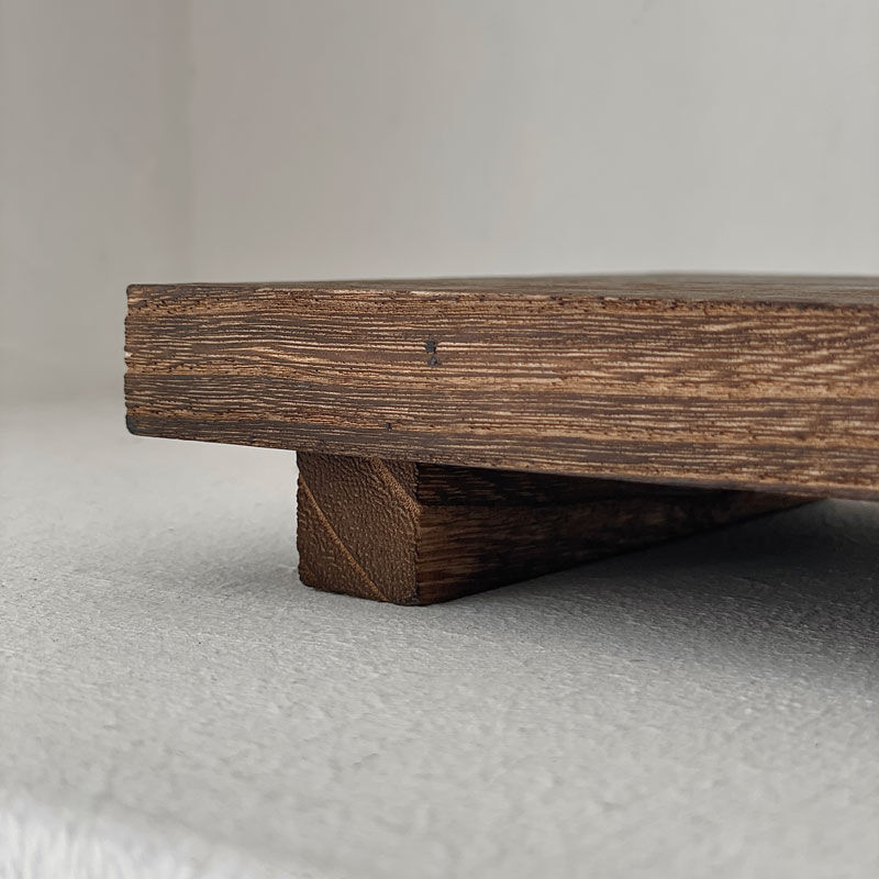 スキャンティーク　脚付きトレイ 楽天市場】脚付き スクエアウッドトレイ【ART OF BLACK】 : ART