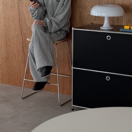 chair-03095　プライウッド スチールスタンド ハイチェア カウンタースツール