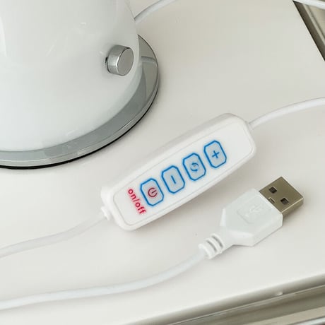 light-03243　USB カラーガラス マッシュルーム テーブルランプ LED