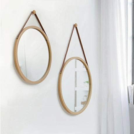 mirror-03004　バンブー サークルミラー ラウンド 壁掛け 直径38cm 鏡