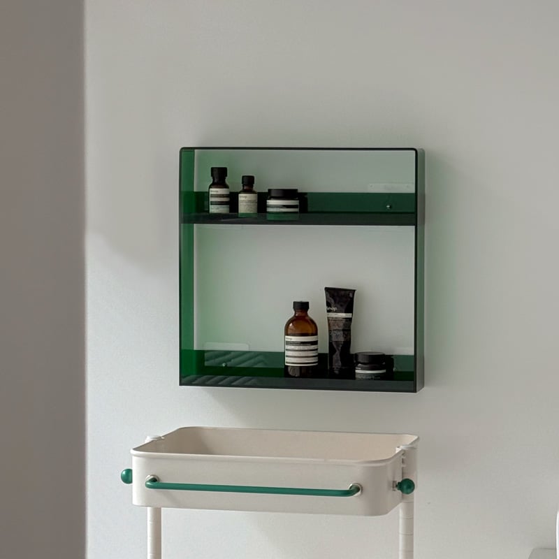 wallrack-03057 カラー アクリル オープン ウォールシェルフ 2段 | ART