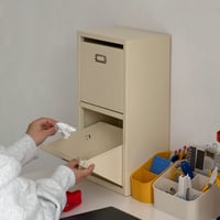 box-03064　スチール製 トラッシュボックス 2段