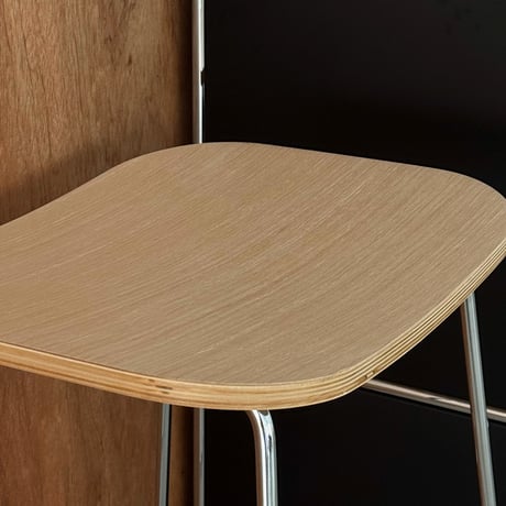 chair-03095　プライウッド スチールスタンド ハイチェア カウンタースツール